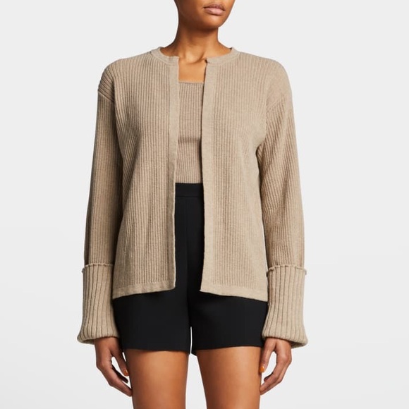 TOVE Charlotte Knitted Cardigan Barley - Picture 4 of 10